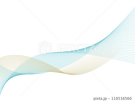 ラインウェーブ グラフィック 背景素材 118538560