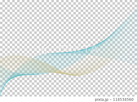 ラインウェーブ グラフィック 背景素材 118538560