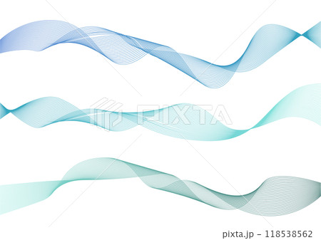 ラインウェーブ グラフィック 背景素材 118538562