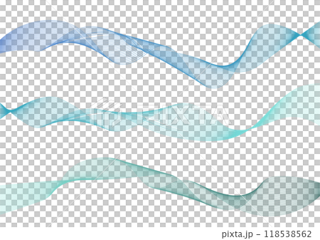 ラインウェーブ グラフィック 背景素材 118538562
