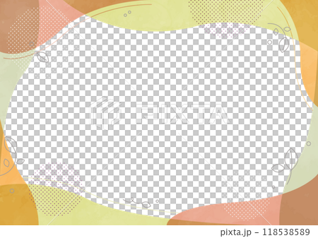 秋の水彩フレーム背景 118538589