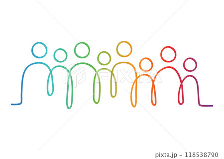 Hand drawn inclusion and diversity colorful gradations vector Hand drawn inclusion and diversity colorful gradations vector 118538790