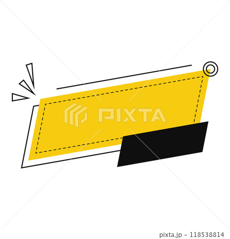 Yellow and black text box sale banner	 Yellow and black text box sale banner	 118538814