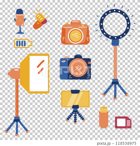 Camera equipment illustration  118538975