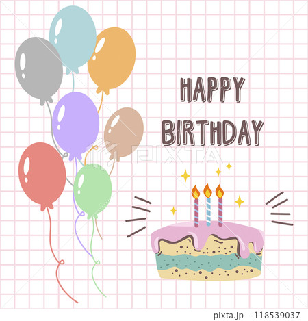 Birthday background hand drawn design Birthday background hand drawn design 118539037