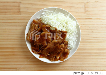 豚バラの生姜焼き 豚バラの生姜焼き 118539115