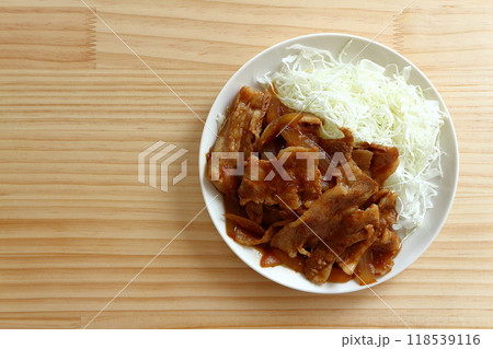 豚バラの生姜焼き 豚バラの生姜焼き 118539116