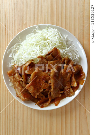 豚バラの生姜焼き 豚バラの生姜焼き 118539127
