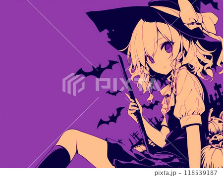 ハロウィンスタイルのドレスを着た女の子 118539187