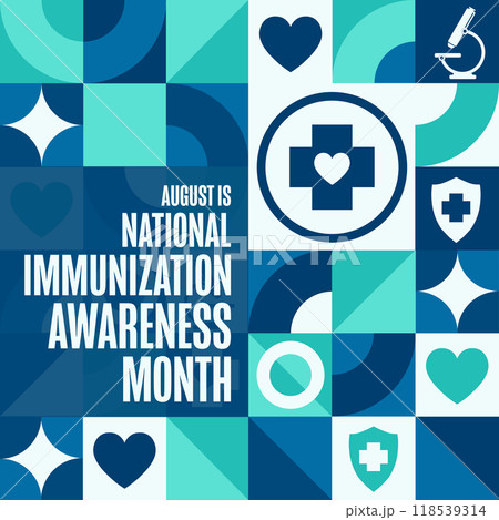 August is National Immunization Awareness Month. Holiday concept. Template for background, banner 118539314