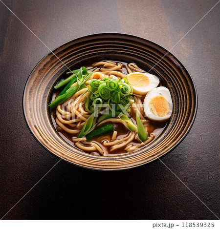 美味しそうな味噌煮込みうどん  118539325