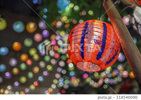 Sept 13 2024 close up paper Lanterns at Blue House, wan chai Sept 13 2024 close up paper Lanterns at Blue House, wan chai 118540090