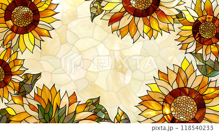 ひまわりの装飾デザイン 118540233
