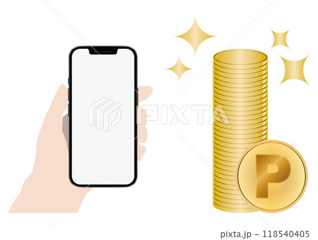 スマートフォンとポイント スマートフォンとポイント 118540405