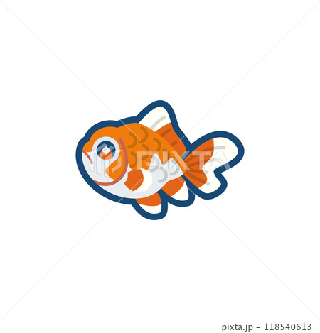 かわいい金魚(鳥海和金)のイラスト かわいい金魚(鳥海和金)のイラスト 118540613
