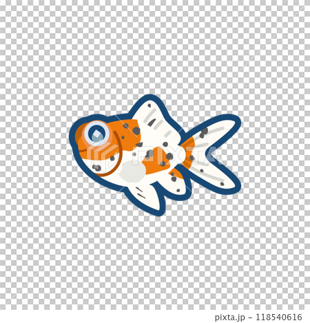Illustration of a cute goldfish (Yanagi Demekin) Illustration of a cute goldfish (Yanagi Demekin) 118540616