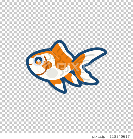 可愛的金魚插圖(日文) 可愛的金魚插圖(日文) 118540617