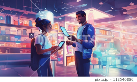 Embracing the Future: Seamless Contactless Payments with Modern Technology.Generated image 118540886