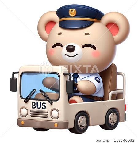 3D bus driver teddy bear 3D bus driver teddy bear 118540932