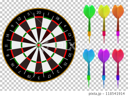 Darts illustration set 118541914