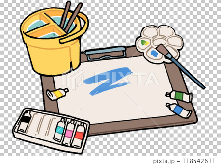 水彩お絵描きセットのイラスト素材 [118542611] - PIXTA