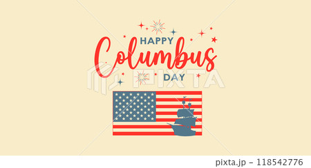Happy Colombus day vector Culture vector background illustration. International day for banner, backdrop, poster, merchandise, cover 118542776
