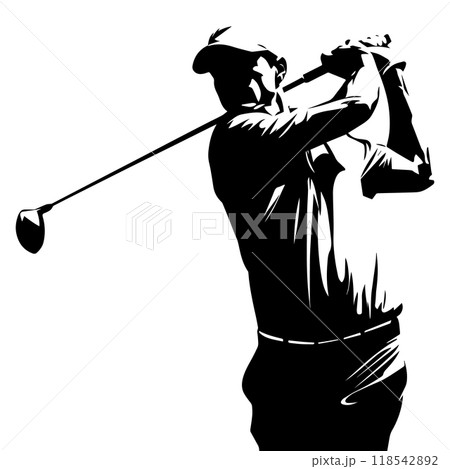 Golf Golfing Elegant Sport Vector Illustration 118542892