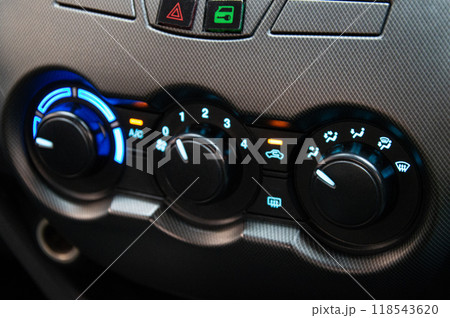 Car interior control panel, EV car 118543620