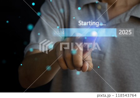 New beginnings in 2025, stepping towards success 118543764