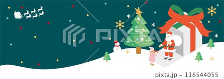 バナー フレーム クリスマス アイソメトリック サンタクロース 街並み 背景 イラスト素材 バナー フレーム クリスマス アイソメトリック サンタクロース 街並み 背景 イラスト素材 118544055
