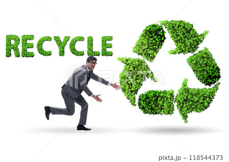 Recycling logo with ecology concept Recycling logo with ecology concept 118544373