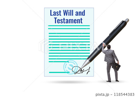 Last will and testament legal concept 118544383
