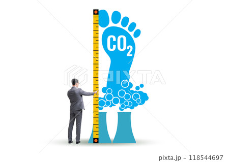 Carbon footprint concept with pollution Carbon footprint concept with pollution 118544697