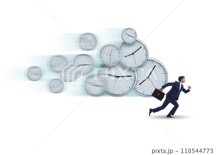 Time stress management concept with businessman 118544773