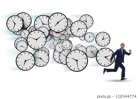 Time stress management concept with businessman 118544774