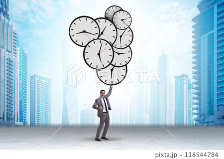 Time stress management concept with businessman 118544784
