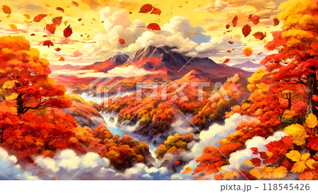 紅葉の山 118545426