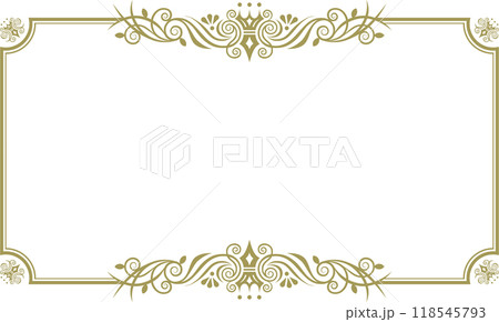 クラシックでエレガントでゴージャスな飾り枠 フレーム 青金 クラシックでエレガントでゴージャスな飾り枠 フレーム 青金 118545793