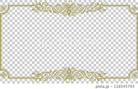 クラシックでエレガントでゴージャスな飾り枠 フレーム 青金 クラシックでエレガントでゴージャスな飾り枠 フレーム 青金 118545793