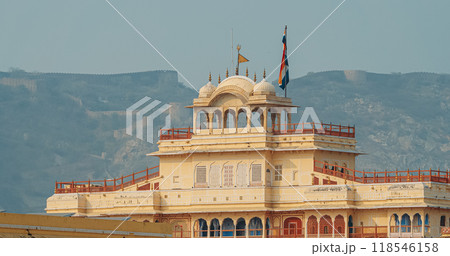 Jaipur, Rajasthan, India. Nahargarh Fort Stands On Edge Of The Aravalli Hills, Overlooking City Of Jaipur. Fort Was Originally Named Sudershangarh, But It Became Known As Nahargarh, Which Means Abode Jaipur, Rajasthan, India. Nahargarh Fort Stands On Edge Of The Aravalli Hills, Overlooking City Of Jaipur. Fort Was Originally Named Sudershangarh, But It Became Known As Nahargarh, Which Means Abode 118546158