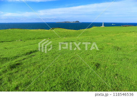 【佐賀県】肥前立石埼灯台と杉の原放牧場と小川島 【佐賀県】肥前立石埼灯台と杉の原放牧場と小川島 118546536