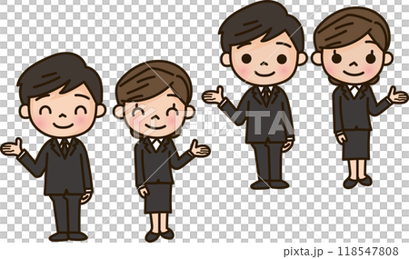 A man and a woman in a suit to show 118547808