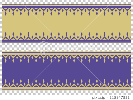 Indian style decorative border set. Vector data. 118547831