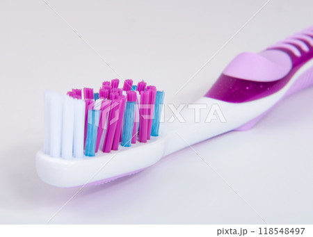 One toothbrush for healthcare on the white background One toothbrush for healthcare on the white background 118548497