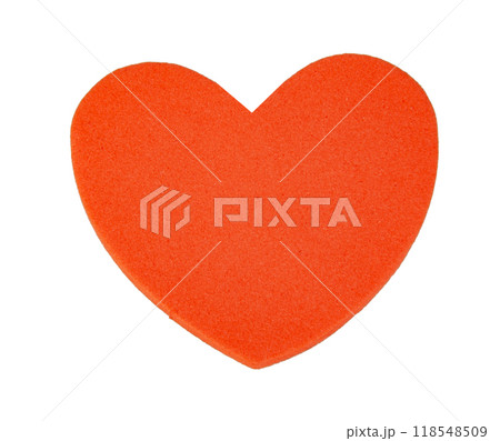 Decorative craft heart isolated on the white 118548509