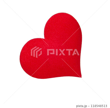 Decorative craft heart isolated on the white 118548513