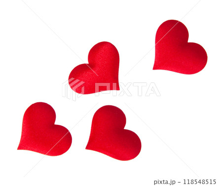 Decorative craft heart isolated on the white 118548515