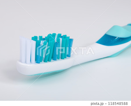 One toothbrush for healthcare on the white background 118548588