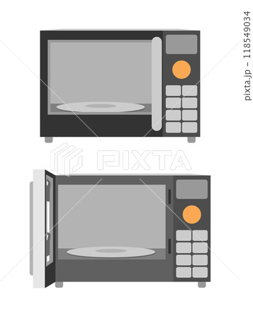 ボタン式の電子レンジ　セット 118549034