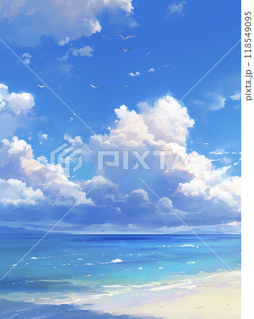 美しい海と空　AI画像 118549095